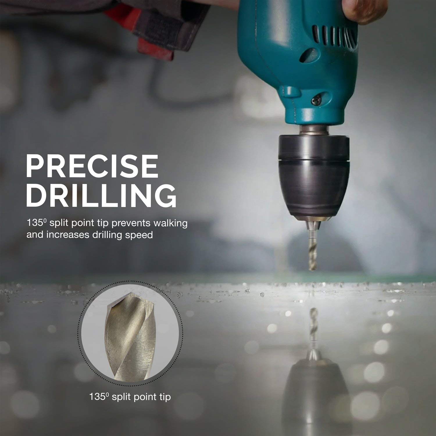 Amazon | NEIKO 11402A 金属用スタビードリルビットセット 5ピース 1/4